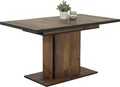 Esstisch Ariana I - Oldwood / schwarz - ausziehbar - Maß 120-160 x 80 x 76 cm