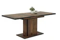 Hela Tische, Esszimmertisch Säulentisch Ariana, Holzwerkstoff melaminbeschichtet, Dekor Oldwood, ausziehbar 120-160x80x76cm
