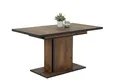 Esszimmertisch Ariana I T, Säulentisch, ausziehbar 120-160 cm, oldwood / schwarz