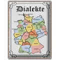 Femer GmbH Metallschild Spruch 30x40cm Dialekte Karte Bundesländer, (1 St), gewölbte Oberfläche, abgerundete Ecken, umgeschlagene Kanten
