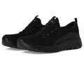 Skechers Damen, Black Knit Duraleather, 38 EU