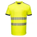 Portwest PW3 Hi-vis T-Shirt, kurzarm, Größe: XXL, Farbe: Gelb/Marine, T181YNRXXL