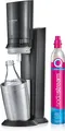 SodaStream Crystal 3.0 Titan Wassersprudler inkl. 1 CO2-Zylinder, 3 Glaskaraffen