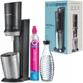SodaStream Crystal 3.0 Wassersprudler Schwarz - Set inkl. Zylinder & 1x Flasche