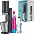 NEU Sodastream Wassersprudler Crystal 3.0 Schwarz Glaskaraffe CO2 Zylinder