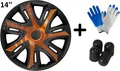 Radkappen Radzierblenden Bicolor Copper Schwarz Satz 4x NRM 14" N-Power | 3659