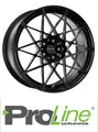 4x ProLine PFM Forged 10,5x21 5/112 ET20 Black Glossy