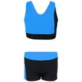 Aquarti Schwimmanzug Aquarti Mädchen Sport Bikini - Racerback Bustier & Badehose blau|schwarz 134