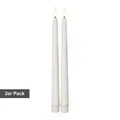 Star Trading Kerzen Set Flamme Slim, 2 Stück, Antik-Kerzen, Weiß, LED, Timer, Wa