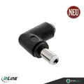 InLine® DC Adapter, 5,5x2,5mm DC Hohlstecker Stecker / Buchse gewinkelt