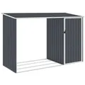 vidaXL Garten Brennholzlager Anthrazit 245x98x159 cm Verzinkter Stahl