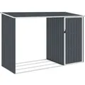 Garten Brennholzlager Anthrazit 245x98x159 Cm Verzinkter Stahl Vidaxl