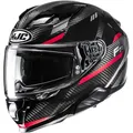 HJC, Integraler Motorradhelm F71 CARBON ESIRA Carbon Red MC1, M