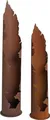 Dekosäule Rostsäule Gartendeko 120 + 150 cm Set Edelrost Säule Pflanzsäule Rost