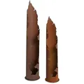 Estexo - Dekosäule Rostsäule Gartendeko 120 + 150 Cm Set Edelrost Säule Pflanzsäule Rost