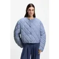 BOSS für Damen. 50553785 Wasserabweisende Jacke mit blauer Rautensteppung (38), Lässig, Polyester