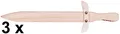 3 x Schwert Kinderwaffe Ritterschwert Kinderschwert Waffe L 44 cm - Fichtenholz
