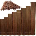 Weidenmatte 150 x 300 cm - Balkon Sichtschutz - Zaun Garten aus Holz - Sichtschutz Garten - Windschutz & Sonnenschutz - Schattenspender - 100% Natural - Naturbelassen