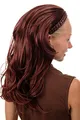 WIG ME UP - 90607-35 Halbperücke Haarteil edel mit geflochtenem Haarreif lang wellig strähnig wilder wetlook rostbraun braun