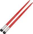VEVOR Frontladerzinken 125 cm Ballenzinken 2041 kg Kapazität, Ballenspieß Schnellbefestigung, rot beschichtete Ballengabeln, mit Sechskantmutter und Hülse für Schaufeln, Traktoren, Lader