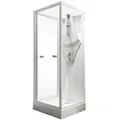 Schulte Komplettdusche Juist, BxT: 80x80 cm, Sicherheitsglas, Komplett Set mit Duschwanne U-Form Schiebetür weiß 80 cm x 210 cm x 80 cm