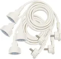 4er Pack Brennenstuhl Qualitäts-Kunststoff-Verlängerungskabel mit Flachstecker (Verlängerungskabel flach für innen mit 3m Kabel) weiß