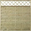 Plus Holz Sichtschutzzaun Bergen m. Gitter Holz druckimprägniert 180 x 180 cm
