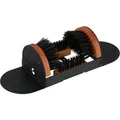 Relaxdays Schuhabstreifer Holz Schwarz Rutschfest 12 x 23 x 15,5 cm 1,7 kg