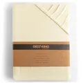 DecoKing Spannbettlaken 80x200 90x200 cm 100% gekämmte Baumwolle Creme Spannbetttücher Jersey Boxspringbett Amber 80 x 200 90 x 200