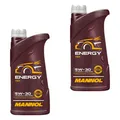 2x1 Liter MANNOL Energy 5W-30 Motoröl 7511 API SN/CH-4 ACEA A3/B4 Synthetic