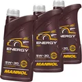 3x 1L MANNOL ENERGY 5W30 MOTORÖL passend für VW 502.00 BMW LL98 RENAULT RN0710
