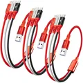 3 in 1 USB Ladekabel 3 Stück 35 cm Multi Micro USB Typ C Kabel