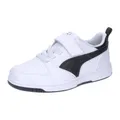 Puma Unisex Kids Rebound V6 LO AC+ PS Sneaker, Puma White-Puma Black-Puma Black, 30 EU