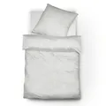 fleuresse Jacquard Leinen-Bettwäsche Provence Prestige, Silber 200x200 + 2 x 80x80 cm