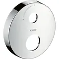 hansgrohe AXOR Verlängerungsrosette, rund, 2-Loch, mit Mengenregulierungspfeil, 14963000 - Silber