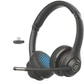 JLab Go Work 2nd Gen Bluetooth Headset mit Mikrofon & USB C Dongle, Akku 55h+, Wireless Headset PC mit Noise Cancelling Mikrofon, kabellos & per Kabel, Multipoint, für Handy, Office, Büro
