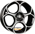 4x MAK MONZA Black Mirror Face 7,5x18 ET42 5x108 Alufelgen 18 Zoll