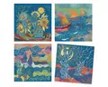 DJECO Kreativset Inspired by: Vincent van Gogh 4 Kratzbilder 20 x 20 cm DJ09378