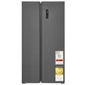 Exquisit Side-by-Side Kühlschrank | 442 l Nutzinhalt, Energieeffizienzklasse D, 39 dB(A) | No Frost Kühlen und Gefrieren, Schnellgefrieren, Temperaturregelung, LED-Display | SBS546-040D anthrazit