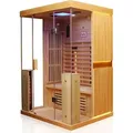 Dewello Infrarotkabine Infrarotsauna KINGSTON 130cm x 105cm inkl. Vollspektrumstrahler, Bodenstrahler