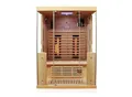 Dewello® Infrarotkabine Infrarotsauna KINGSTON 130cm x 105cm inkl. 4 Vollspektrumstrahler, 2 Karbonstrahler, 2 Personen