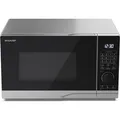 SHARP Mikrowelle mit Grill & Heißluft 25L 900W/1200W/2050W halbdigital Silber YC-PC254AE-S - Silber