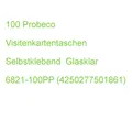 Probeco Visitenkartentaschen Selbstklebend Glasklar, Für 1 Visitenkarte, 100 St.