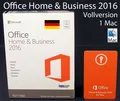 Microsoft Office Home & Business 2016 Vollversion Box 1 Mac Deutsch OVP NEU
