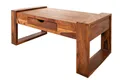 Licht-Erlebnisse Couchtisch CHIKU, mit Schublade aus Holz in Natur 100 x 50 x 40 cm (LxBxH)