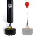 ZERRO Boxsack Freistehender Standboxsack Solide Punchingball Set Höhenverstellbarer Boxing Trainer Heavy Duty - Schwarz