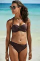 s.Oliver Bügel-Bandeau-Bikini-Top "Rome", in Wickeloptik, Gr. 34 - Cup C, braun Cup C