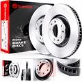 Brembo 2x Hintere Bremsscheiben Audi A4L Limousine 330mm Innenbelüftet