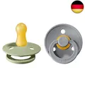 BIBS Colour Schnuller 2er-Pack, BPA-frei, Kirschform Nippel. Naturkautschuk /