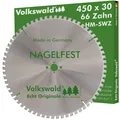 Volkswald® HM-Kreisägeblatt SWZ 450 x 30 mm Z= 66 Super - Wechselzahn Nagelfest